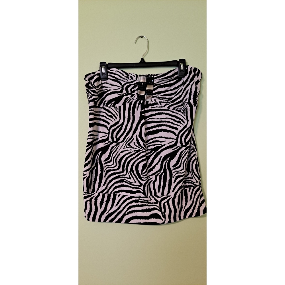 Dots Zebra Print Tube Top